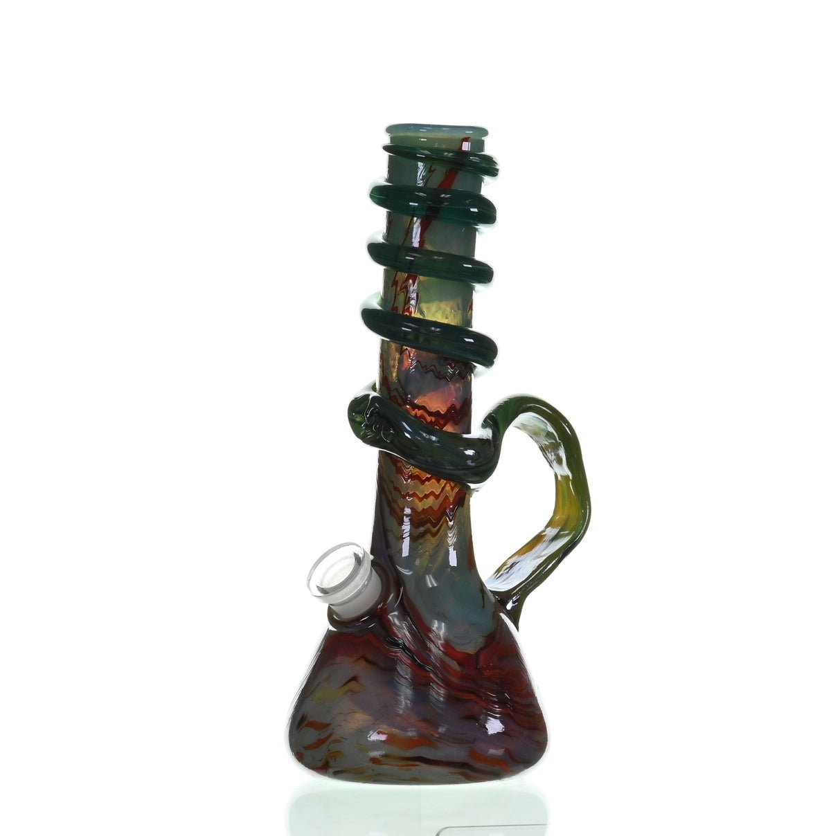 Side view of SPECIAL K GLASS Soft Glass Medium Cookie Handle #155 waterpipe - Smoke Spot Smoke Shop