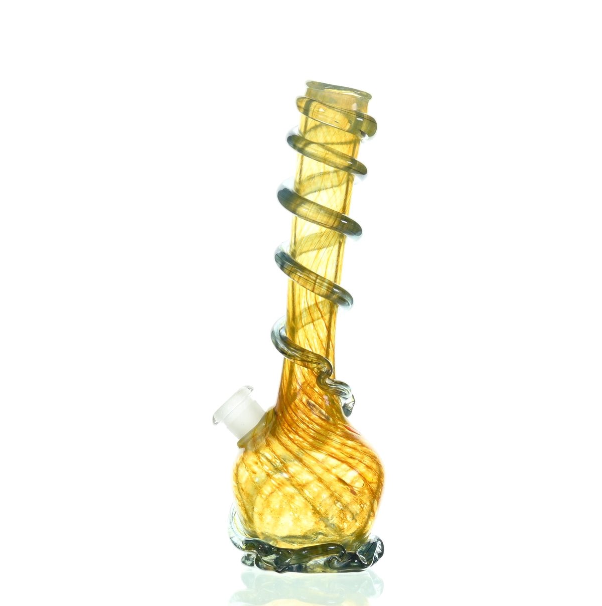 Close-up of SPECIAL K GLASS Soft Glass Medium Cookie Handle #156 joint and downstem