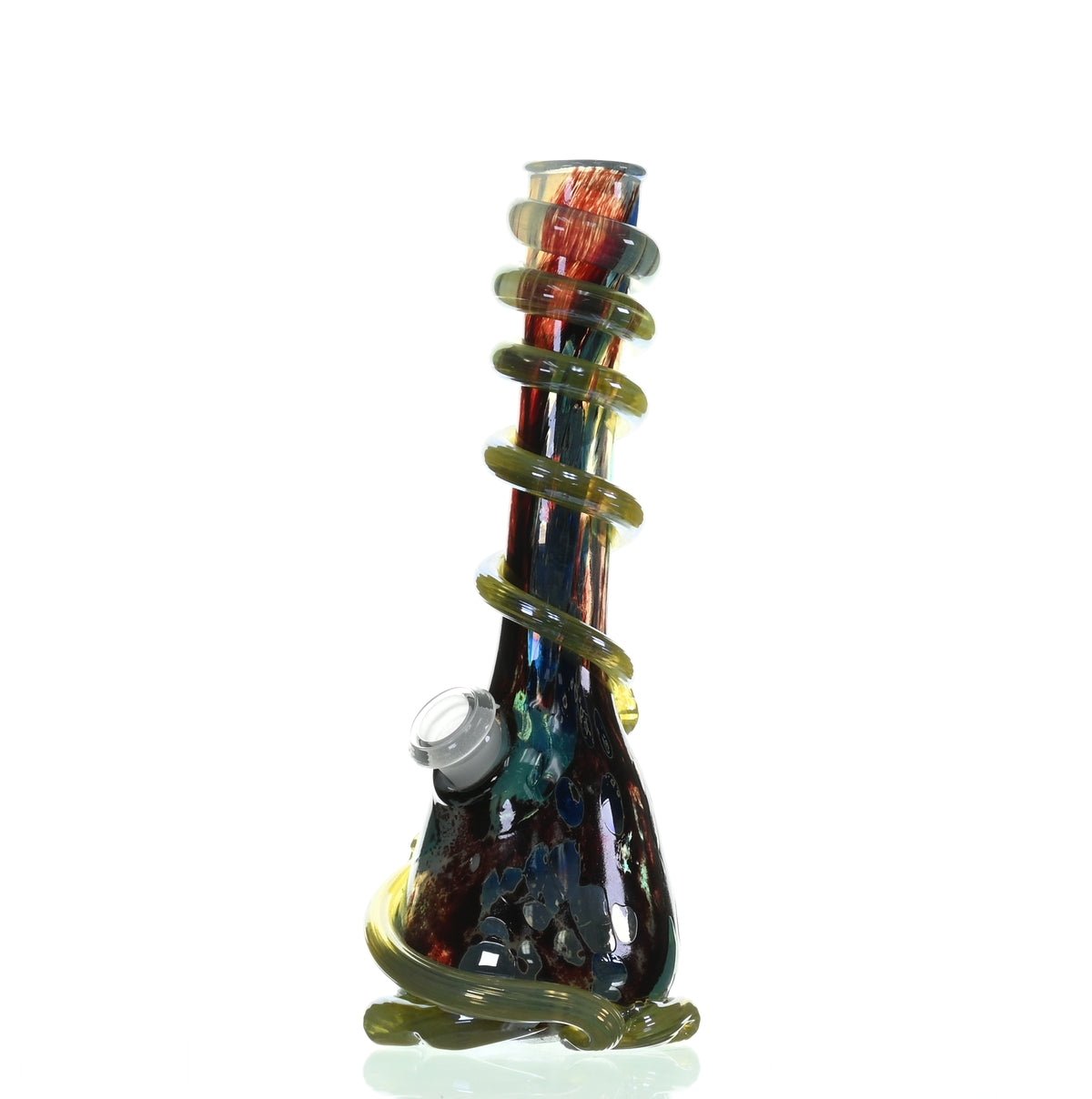 Close-up of SPECIAL K GLASS Soft Glass Medium Cookie Handle Waterpipe - Artistic Glassware