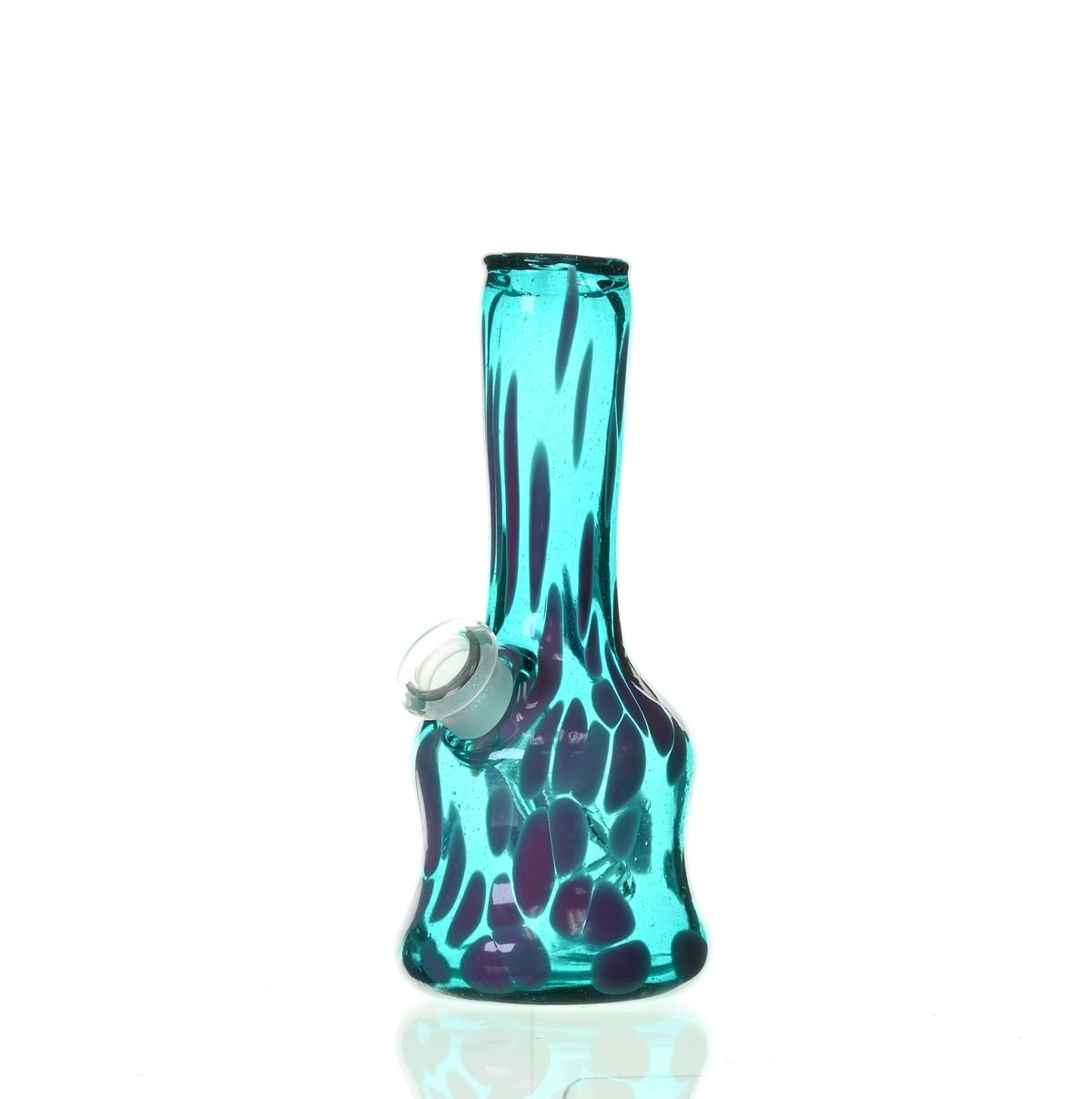 Side view of SPECIAL K GLASS Soft Glass Small Bullet #114 waterpipe showcasing soft glass craftsmanship