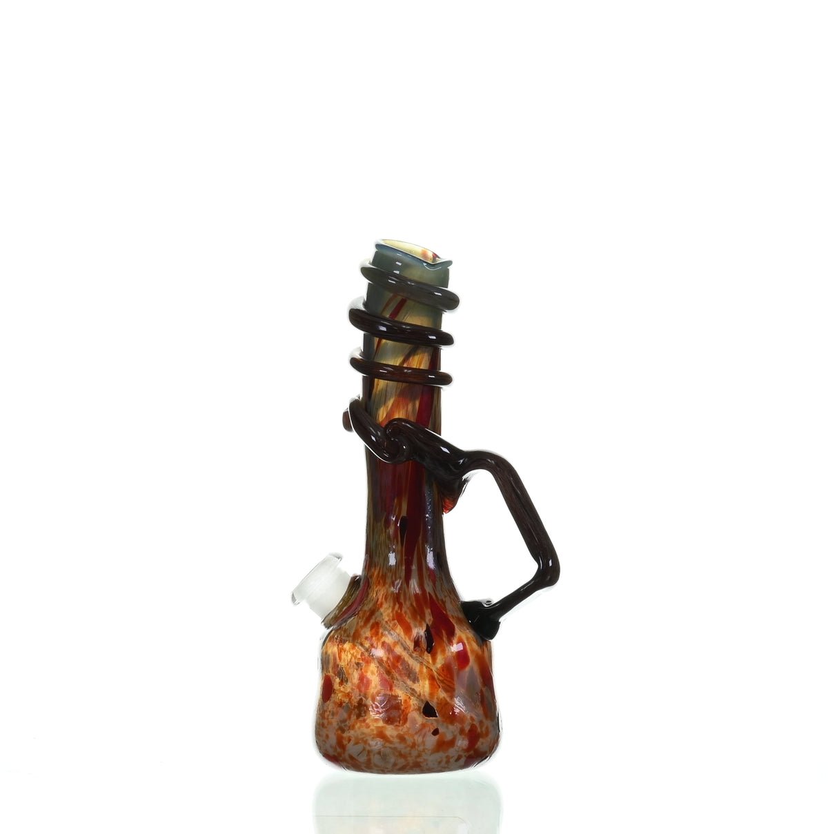 Side view of SPECIAL K GLASS Soft Glass Small Cookie Handle #136 waterpipe
