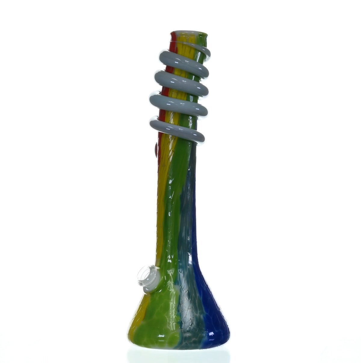 Side view of SPECIAL K GLASS Soft Glass XL Cookie Handle #203 showcasing glass art craftsmanship