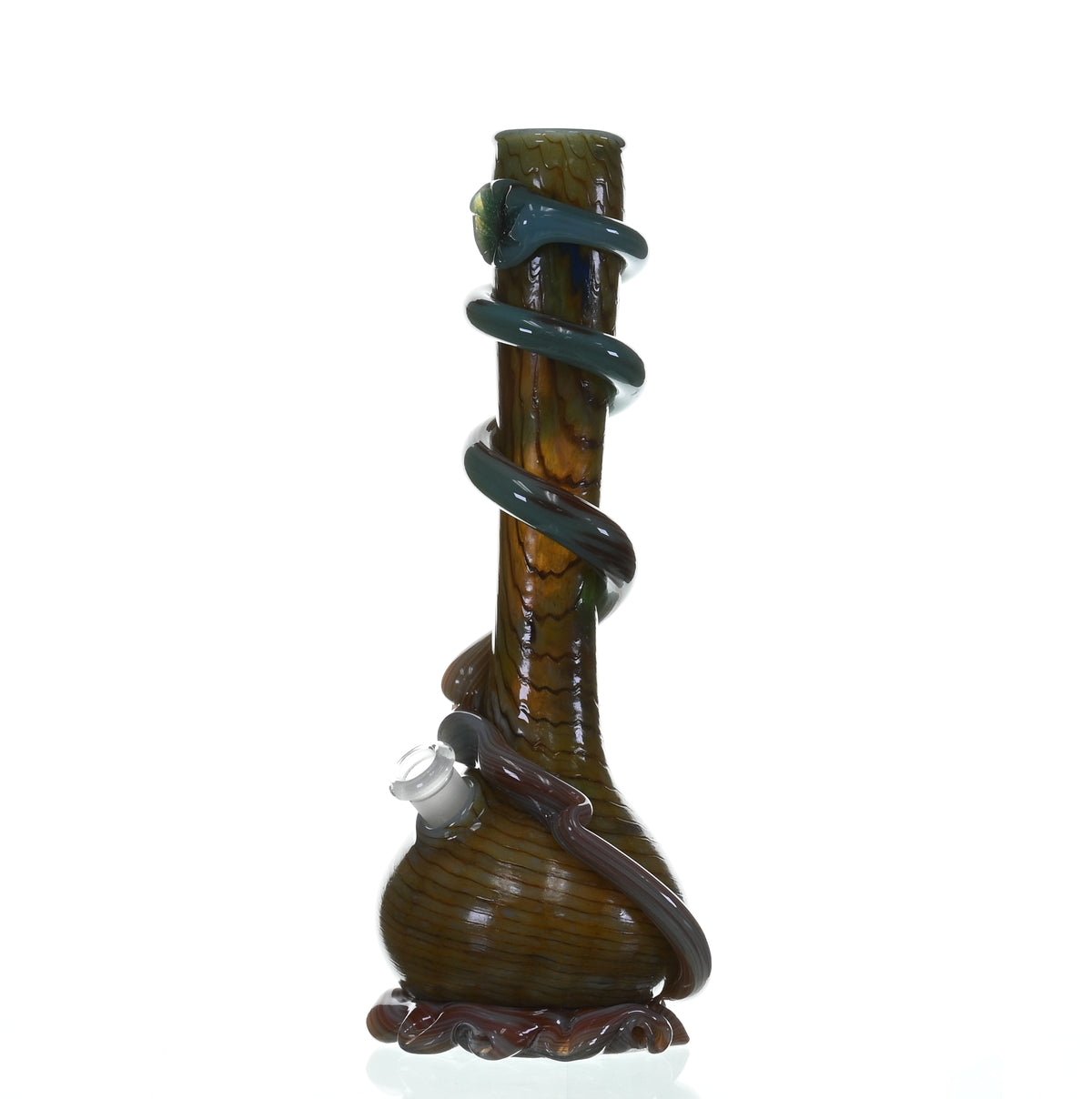SPECIAL K GLASS Soft Glass XL Cookie Handle #204 side view of specialty glass waterpipe