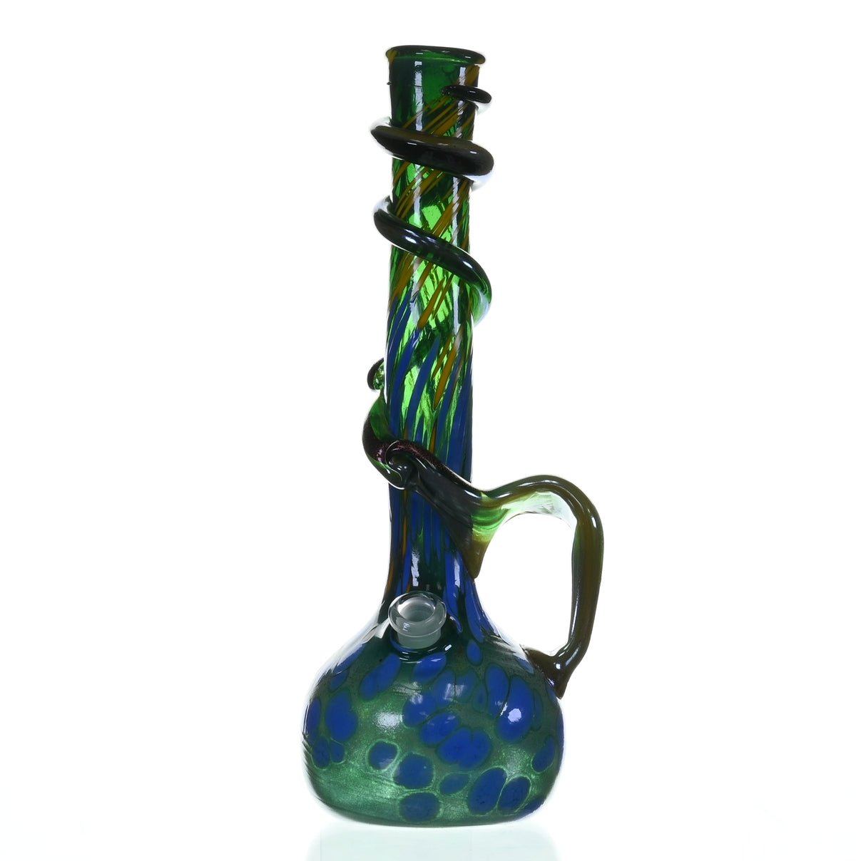 SPECIAL K GLASS Soft Glass XL Cookie Handle #207 premium waterpipe with 18mm joint - Smoke Spot Glass