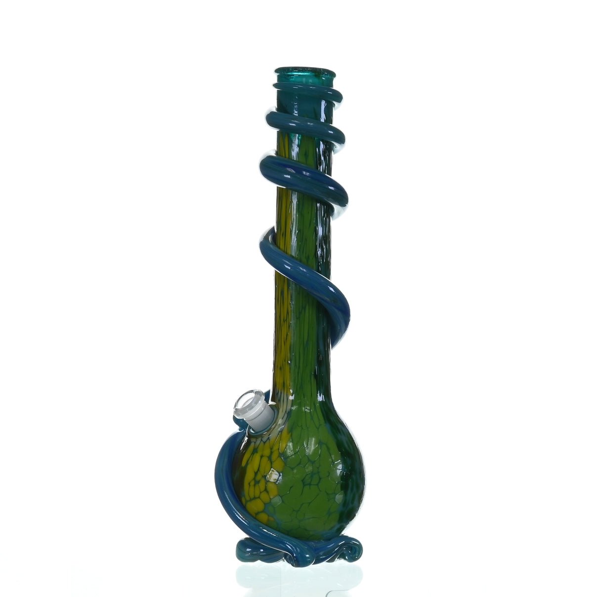 SPECIAL K GLASS Soft Glass XL Cookie Handle #211 Side View - Smoke Spot Glass