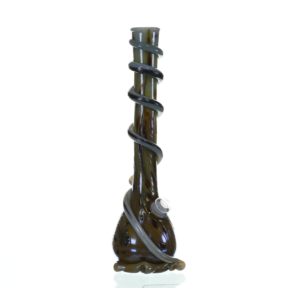 Detailed view of SPECIAL K GLASS Soft Glass XL Cookie Handle #212 waterpipe - Smoke Spot Glass