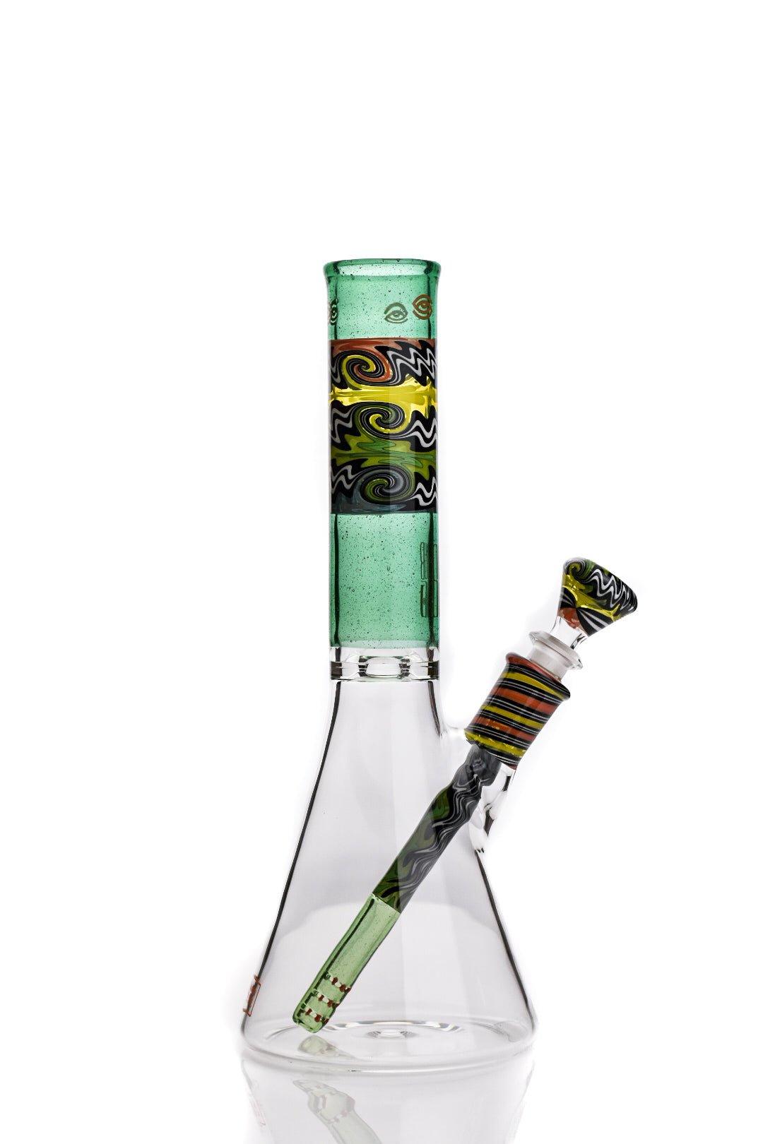 Base of Subliminal Glass Gobs 12 inch Beaker Waterpipe - Durable scientific glass