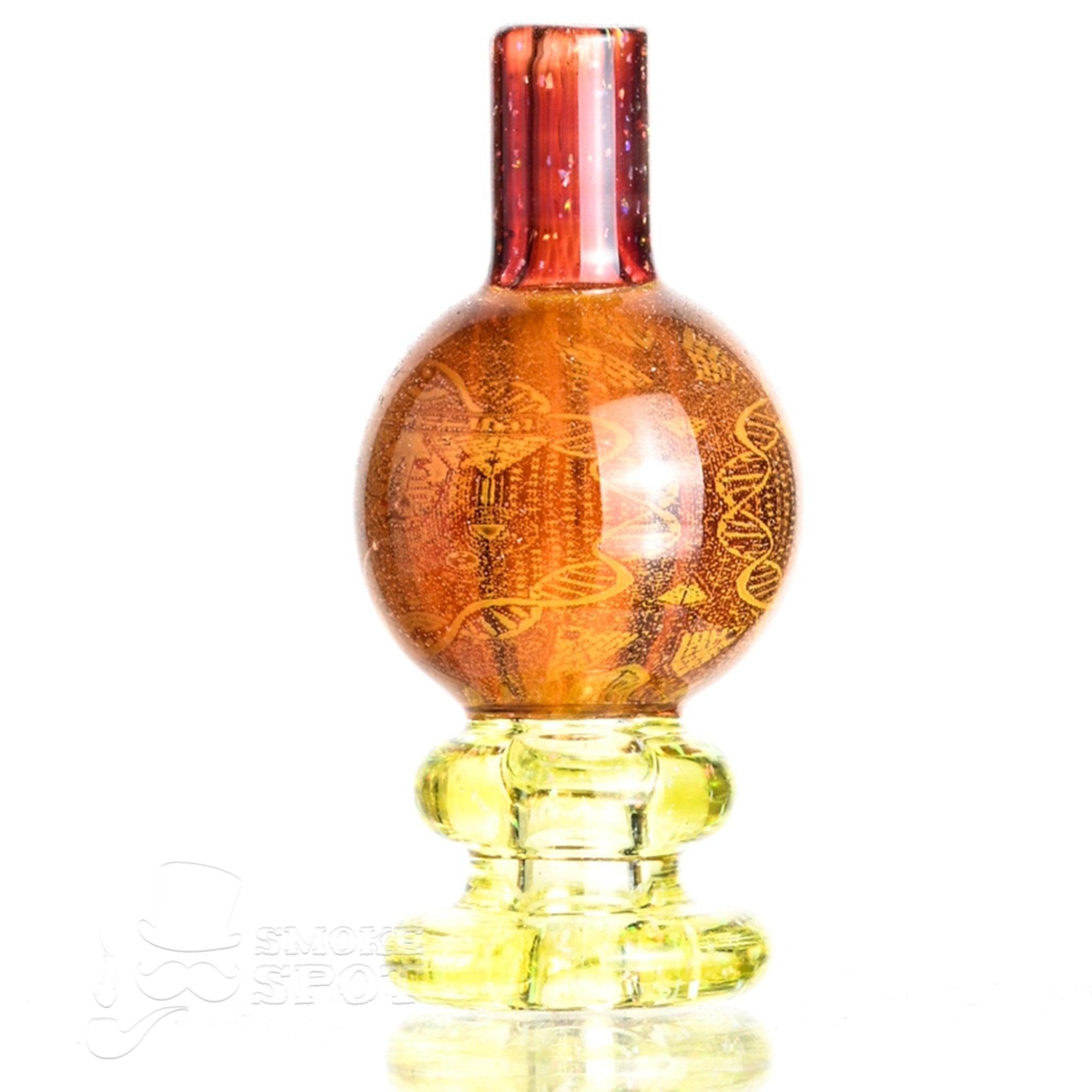 Close-up of hologram bubble design on Taco Glass Bubble Cap #105