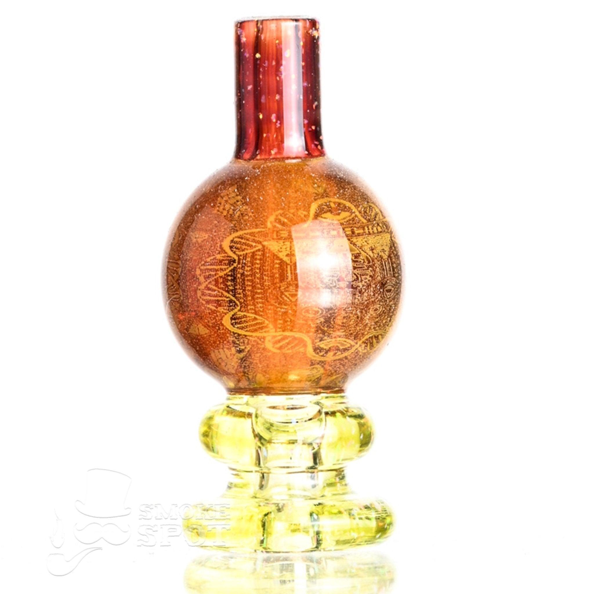 Taco Glass Bubble Cap #105 on glass rig showing compatibility