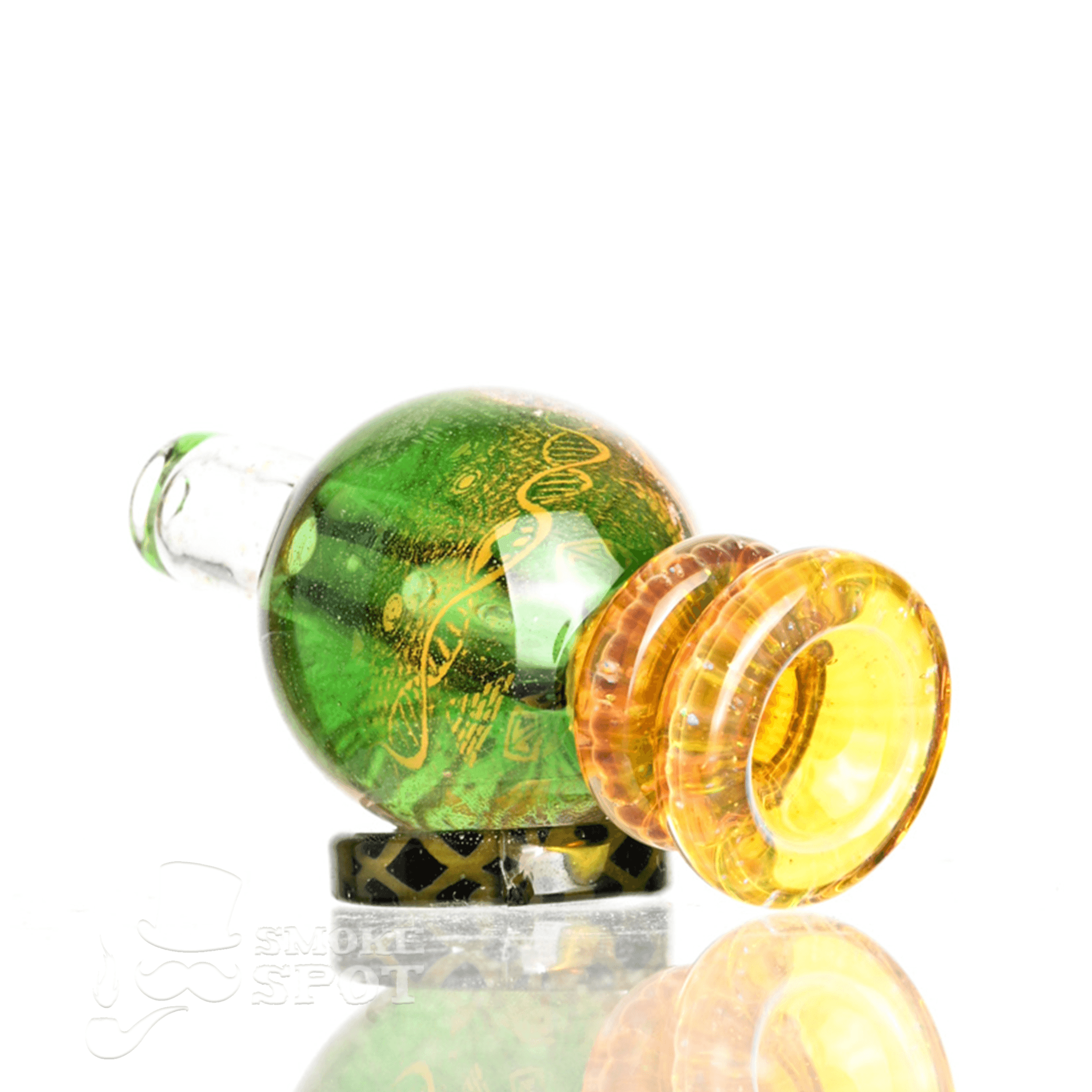 Taco Glass Bubble Cap #110 premium glass carb cap angled view