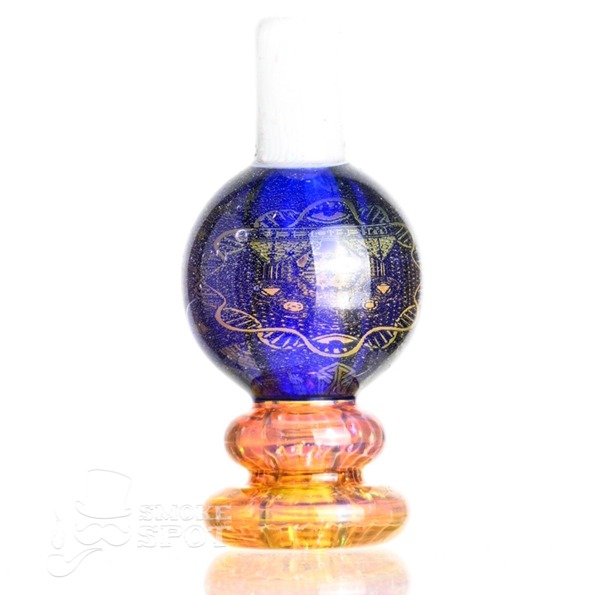 Taco Glass Bubble Cap #111 showing top view with hologram bubble design