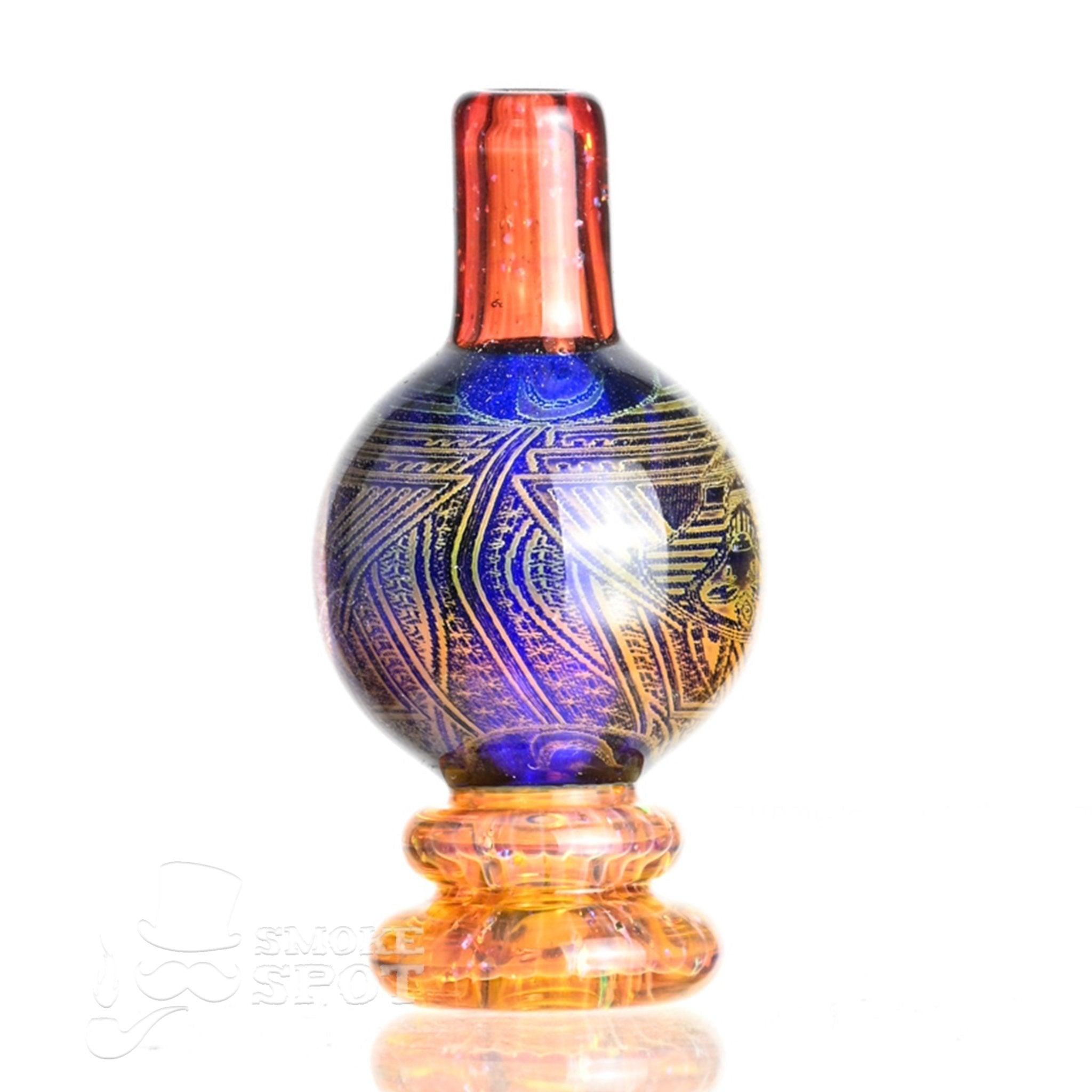 Close-up of Taco Glass Bubble Cap #114 glass carb cap