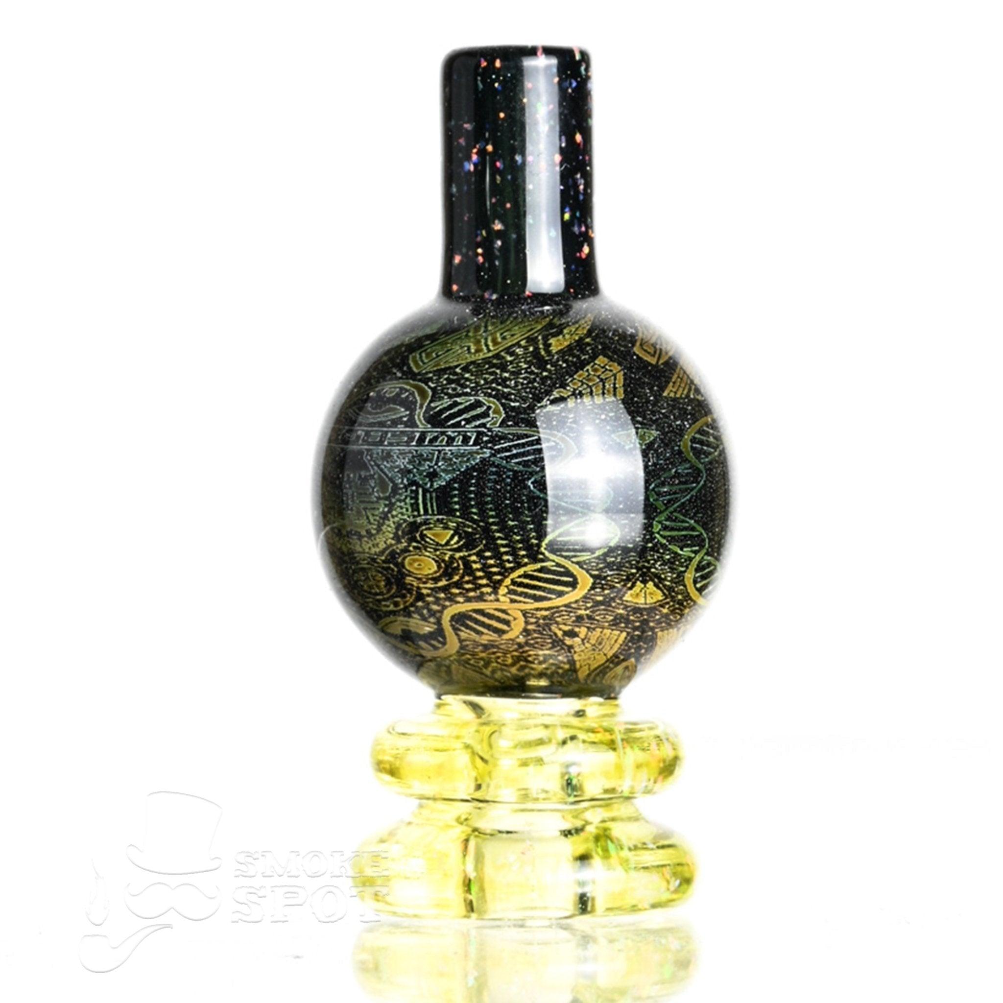 Close-up of Taco Glass Bubble Cap #115 glass carb cap design