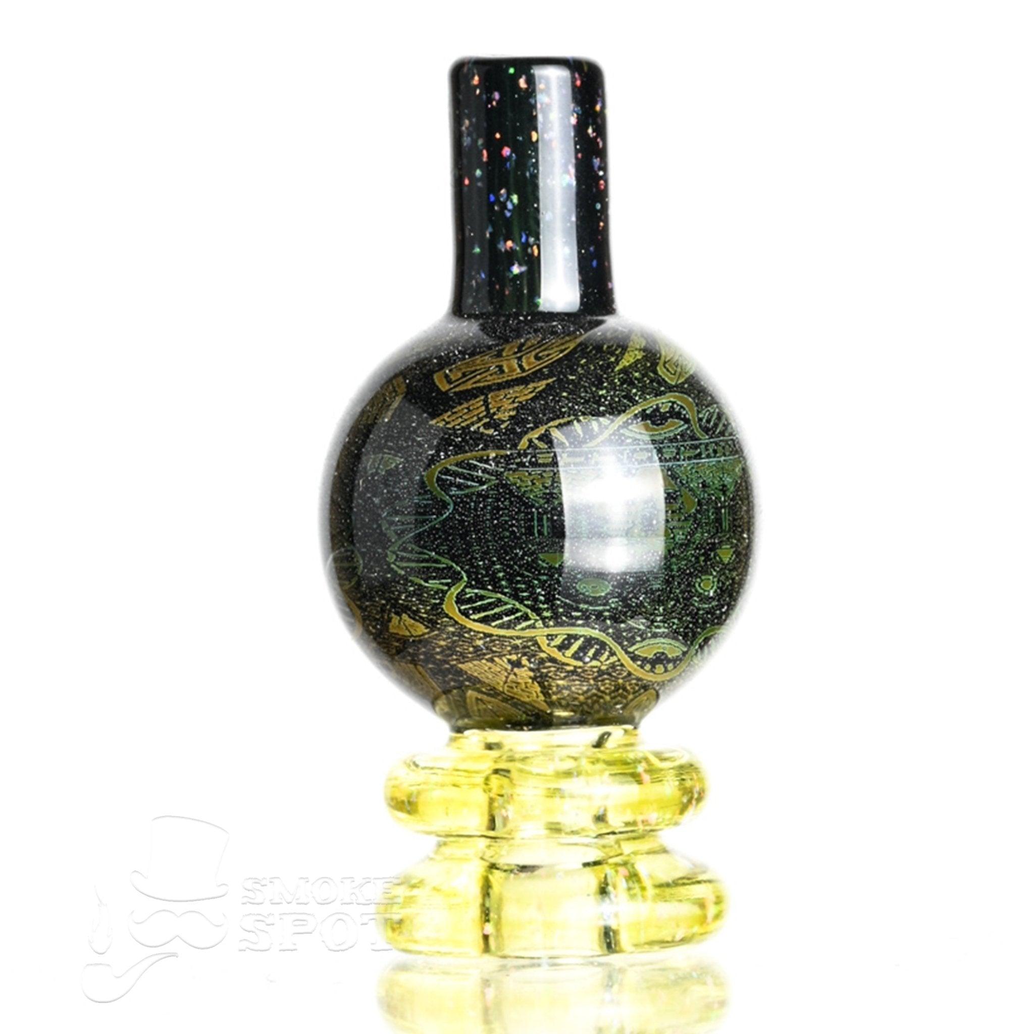 Taco Glass Bubble Cap #115 showing top view of hologram bubble