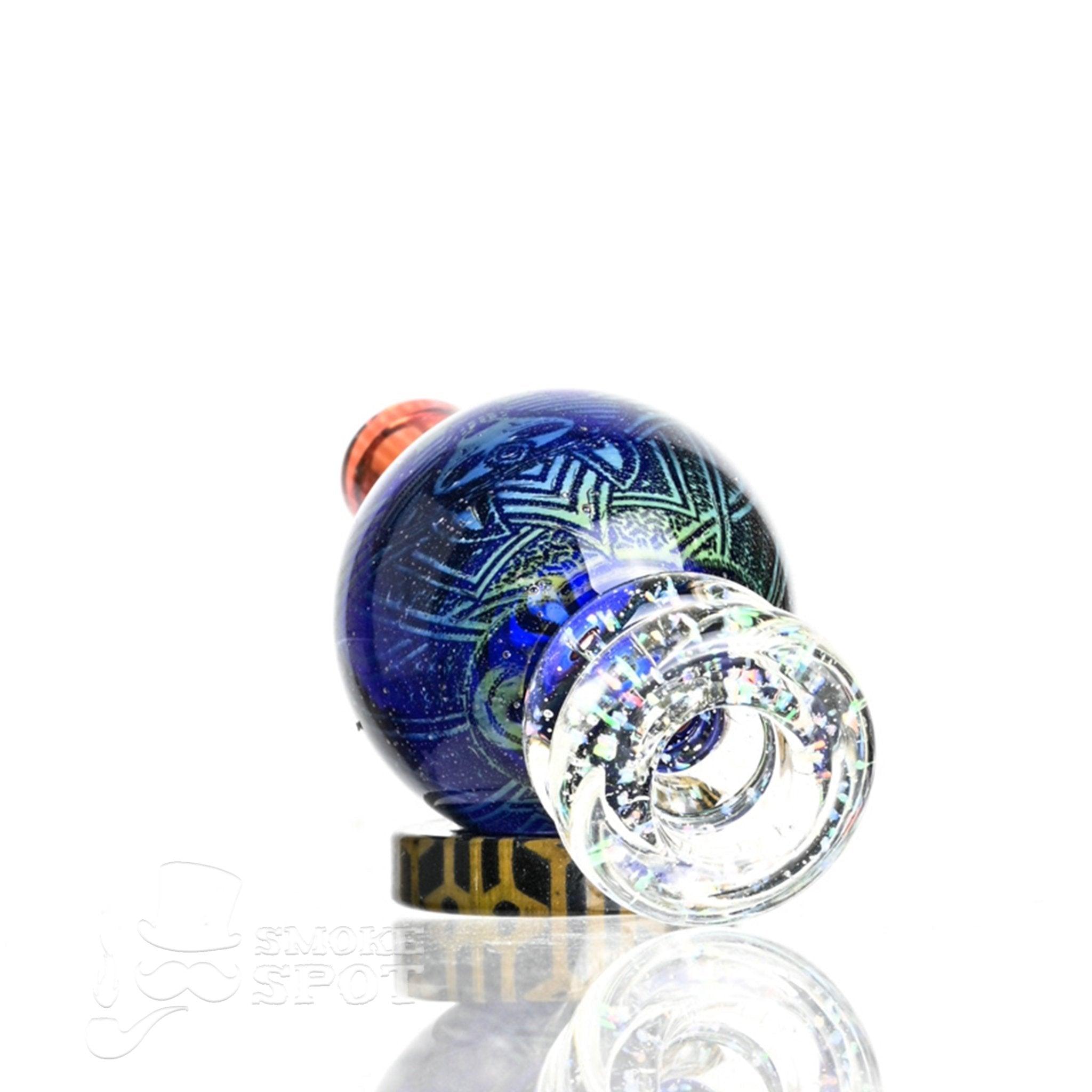 Taco Glass Bubble Cap #119 displayed on a glass rig