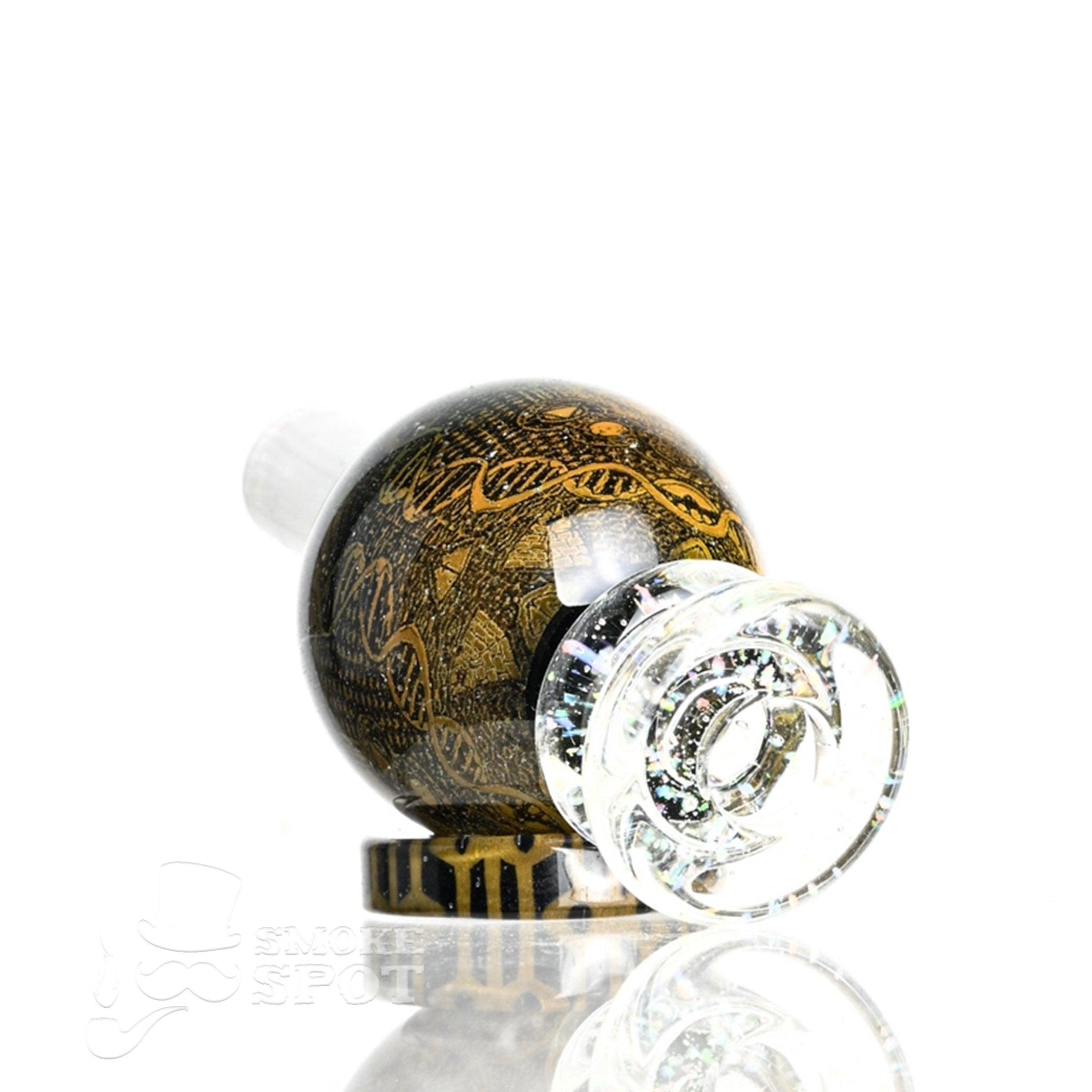 Taco Glass Bubble Cap #122 angled view showing glass craftsmanship