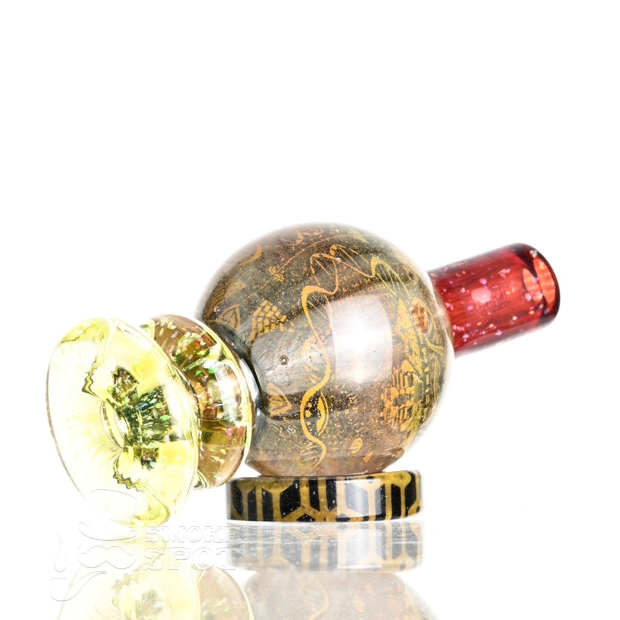 Taco Glass Bubble Cap #129 detailed hologram bubble cap design