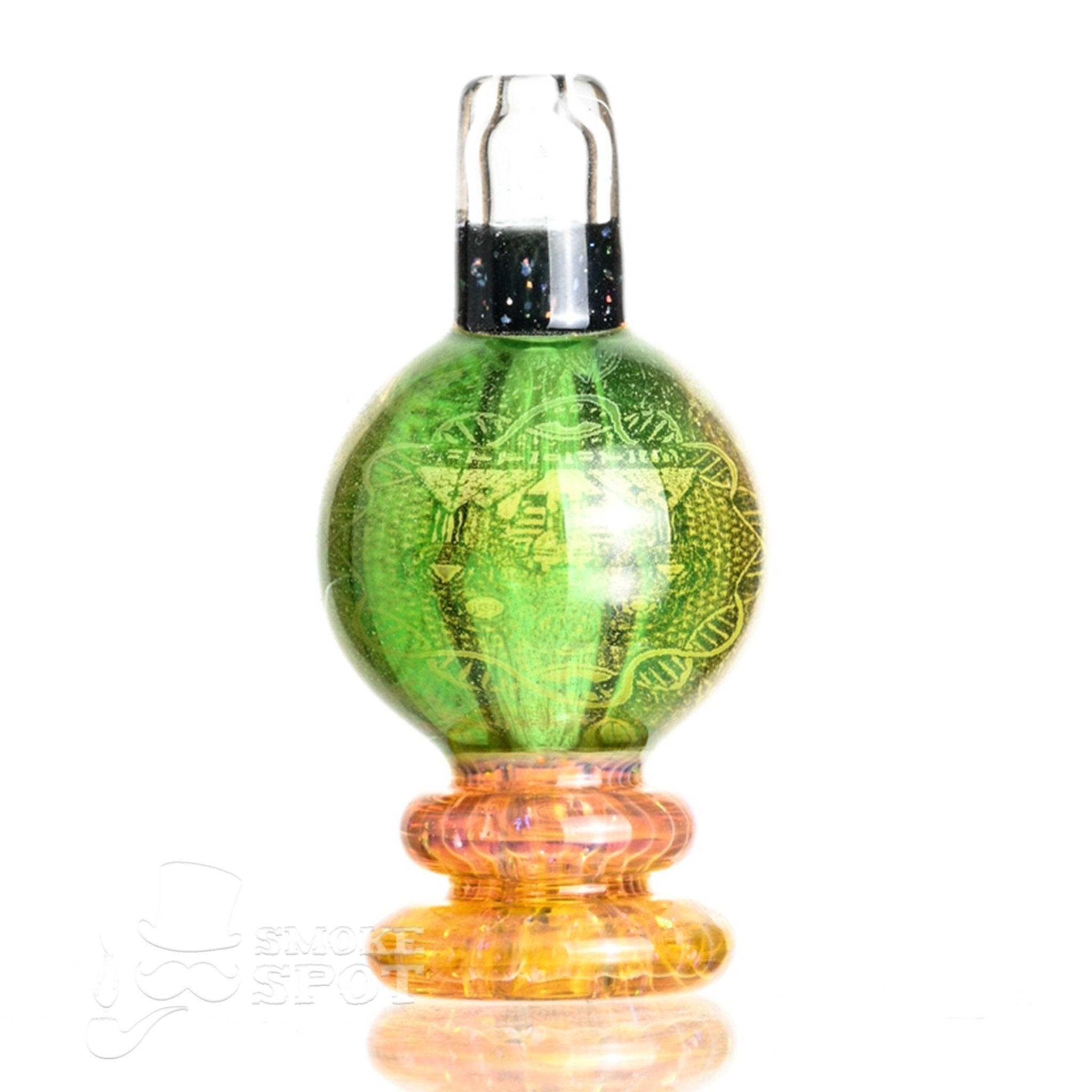 Close-up of Taco Glass Bubble Cap #130 glass craftsmanship - Smoke Spot