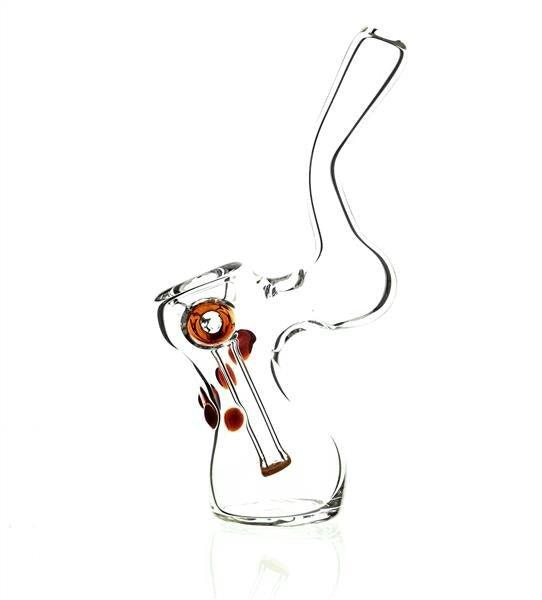 Taylor Twompsacks Orange Glass Bubbler - Smoke Spot Glass