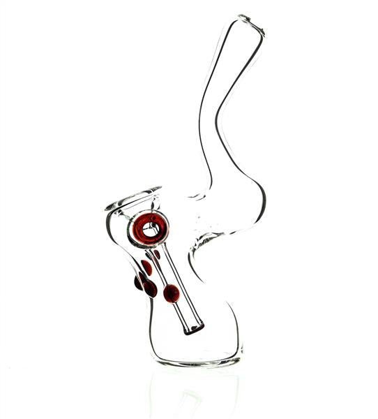 Taylor Twompsacks Red Glass Bubbler Waterpipe Premium Design