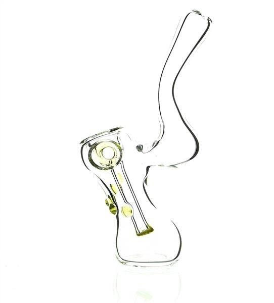 Taylor Twompsacks yellow glass bubbler - Smoke Spot Smoke Shop
