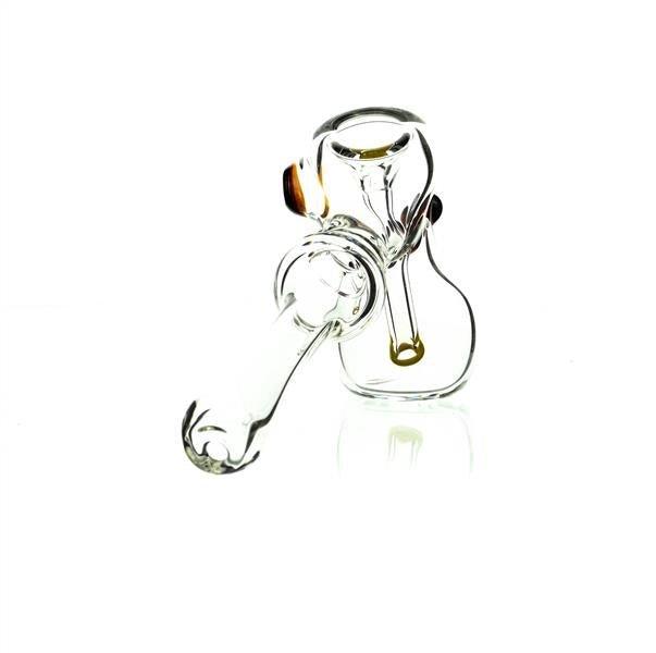 Taylor Twompsacks Hammer Amber Yellow glass waterpipe artistic design - Smoke Spot Glass