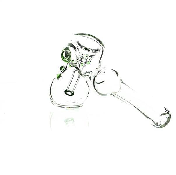 Close-up of Taylor Twompsacks Hammer Green glass craftsmanship