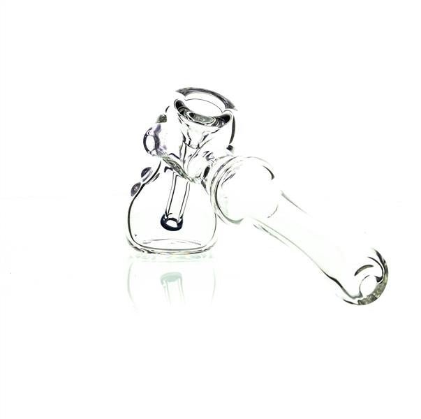 Side view of Taylor Twompsacks Hammer Purple Blue waterpipe