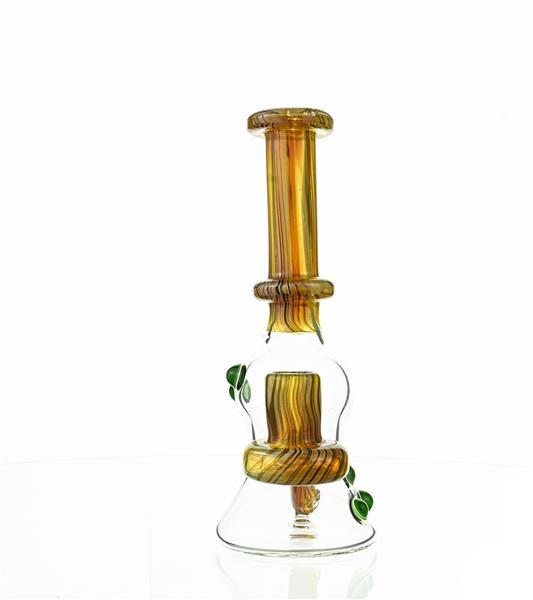 Side view of Taylor Twompsacks Rig #6 glass waterpipe showing craftsmanship