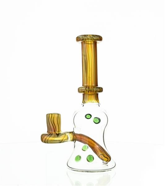 Close-up of Taylor Twompsacks Rig #6 14mm 90 degree joint glass rig