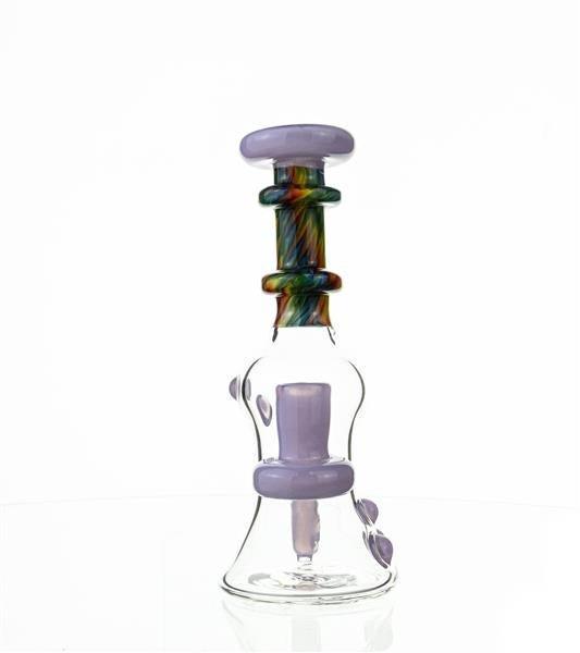 Side view of Taylor Twompsacks Rig #7 glass waterpipe showing craftsmanship