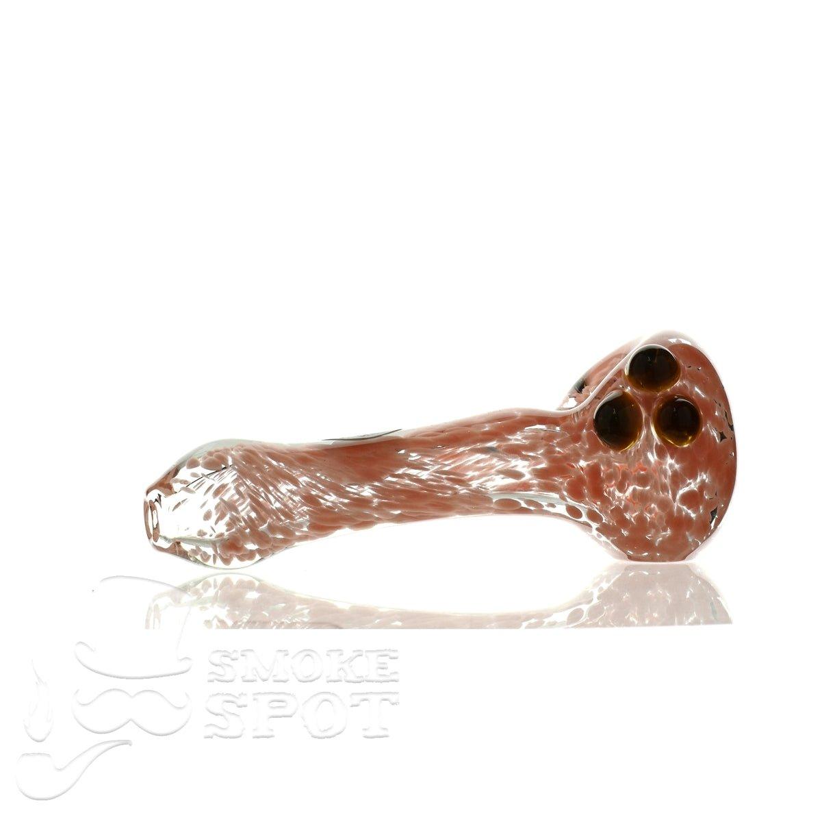 Close-up of The Glass Enthuastic HP104 glass handpipe - Smoke Spot Glass