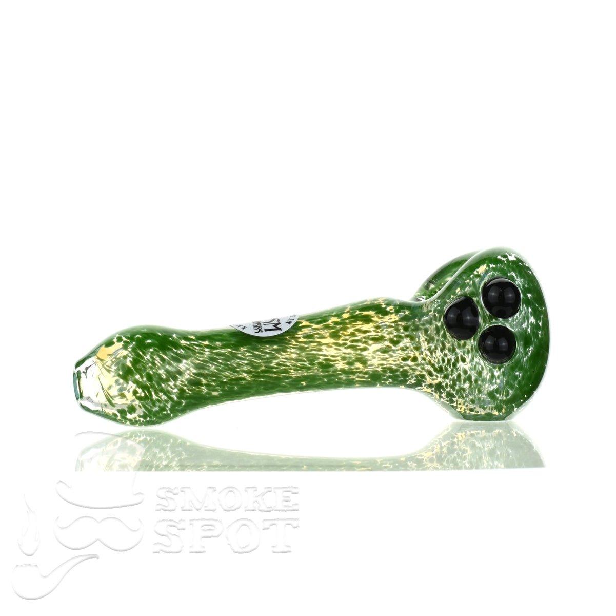 Close-up of The Glass Enthuastic HP111 handpipe craftsmanship - Smoke Spot Glass