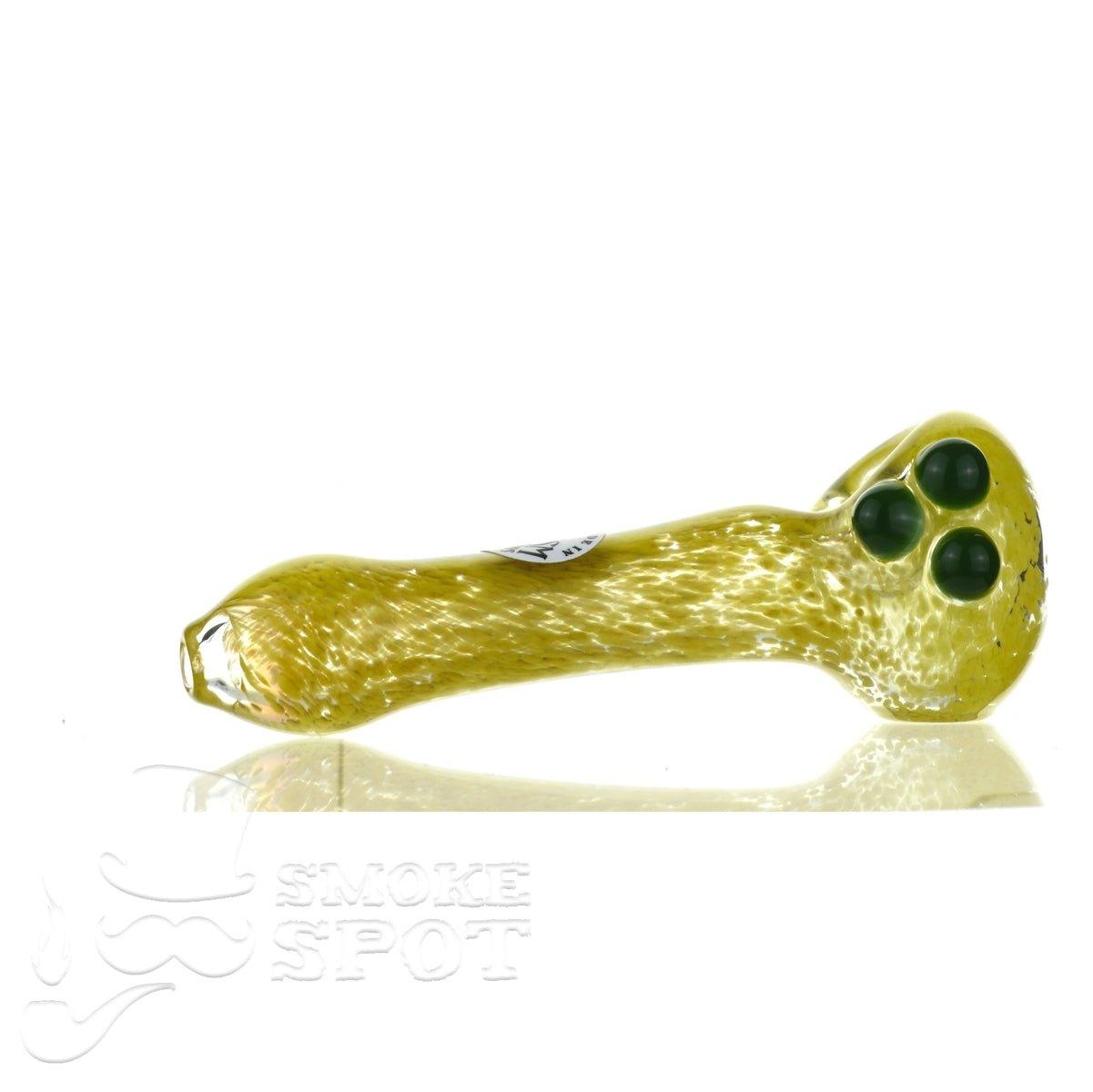 Close-up of The Glass Enthuastic HP135 glass handpipe details - Smoke Spot Glass