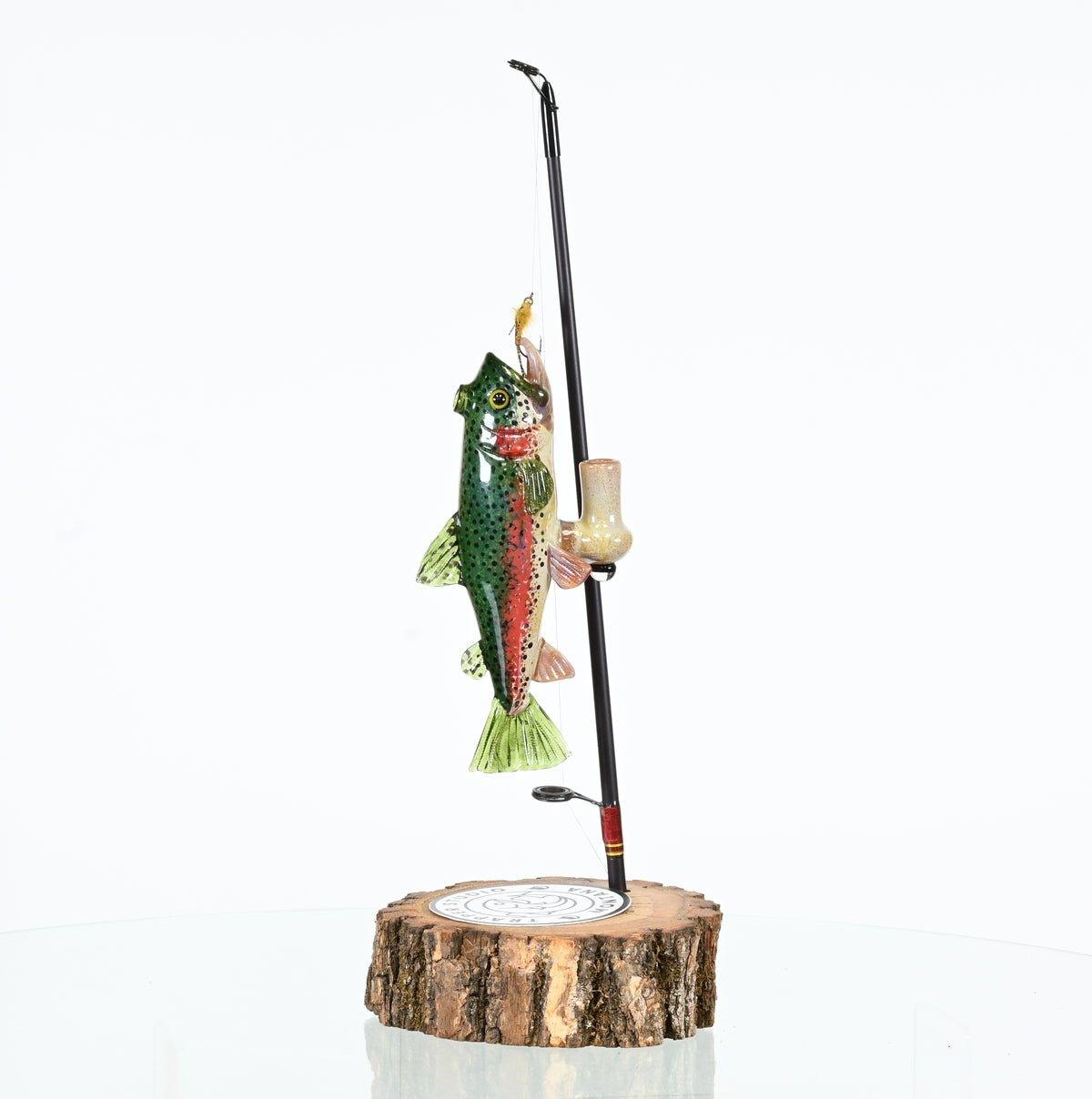 Close-up of Trapper Studio Rainbow Trout Rig glass details