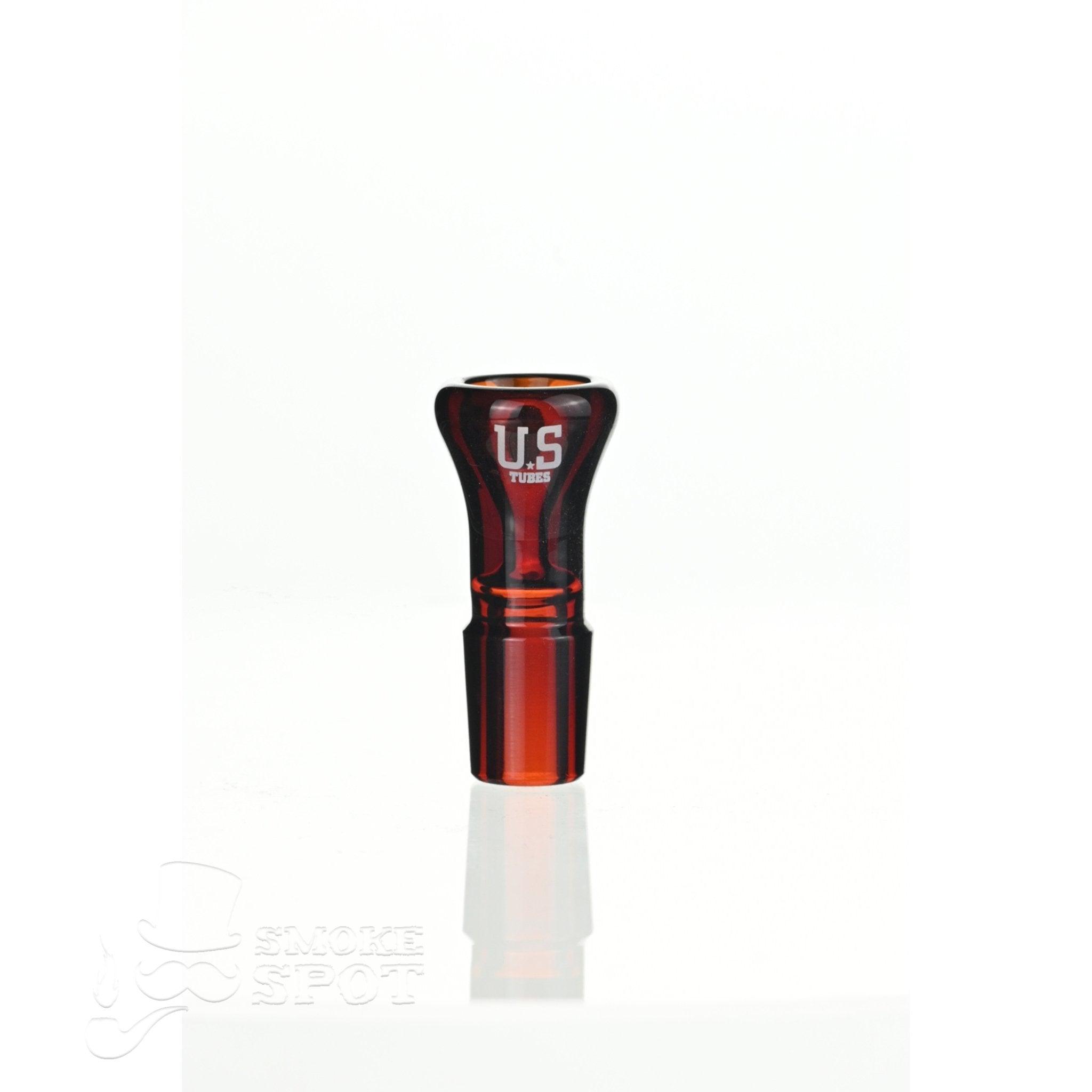 US Tubers Dry herb slide brown white logo and handle 18 mm - Smoke Spot Smoke Shop