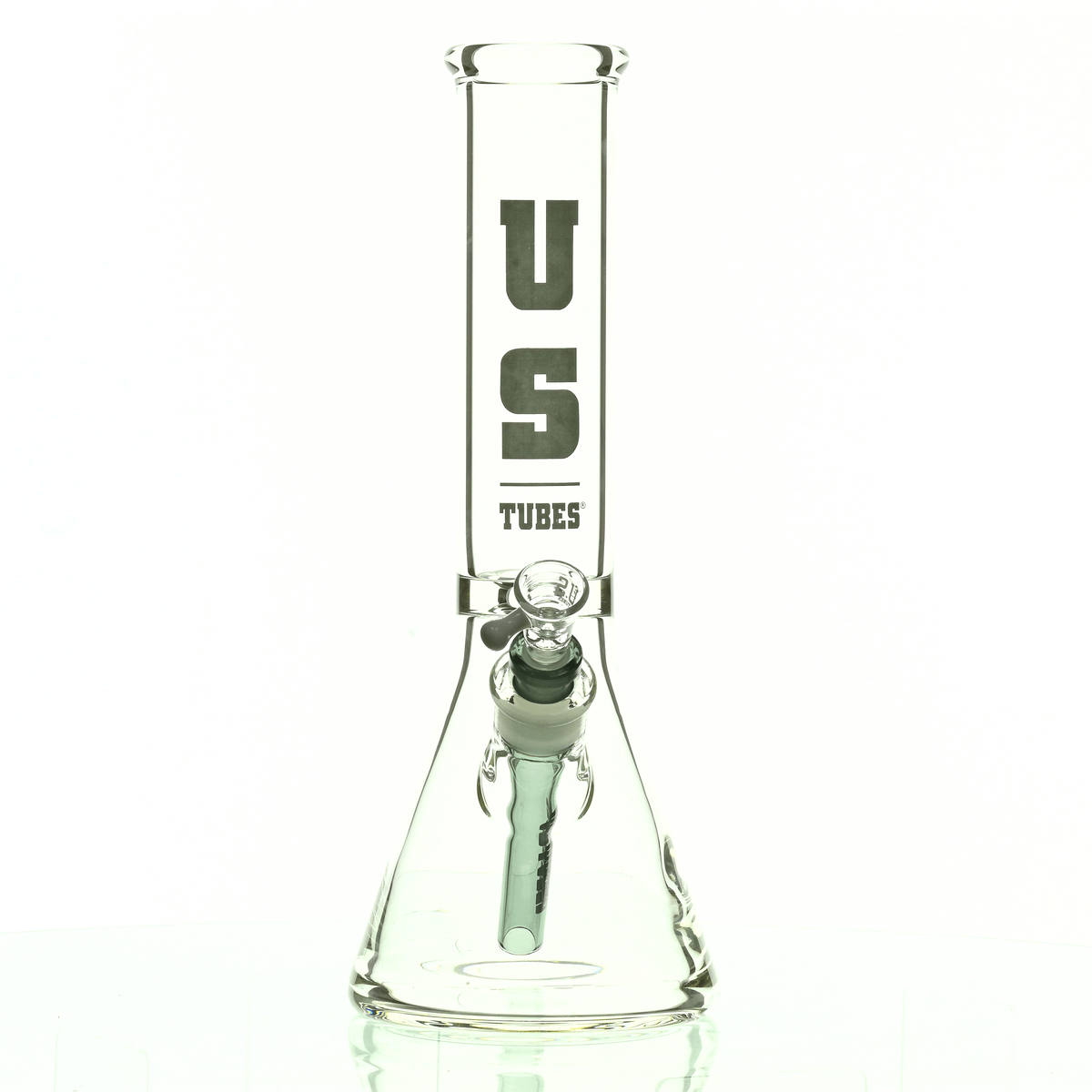 US TUBES 12" BEAKER 55 DARK GRAY LOGO - Smoke Spot Smoke Shop