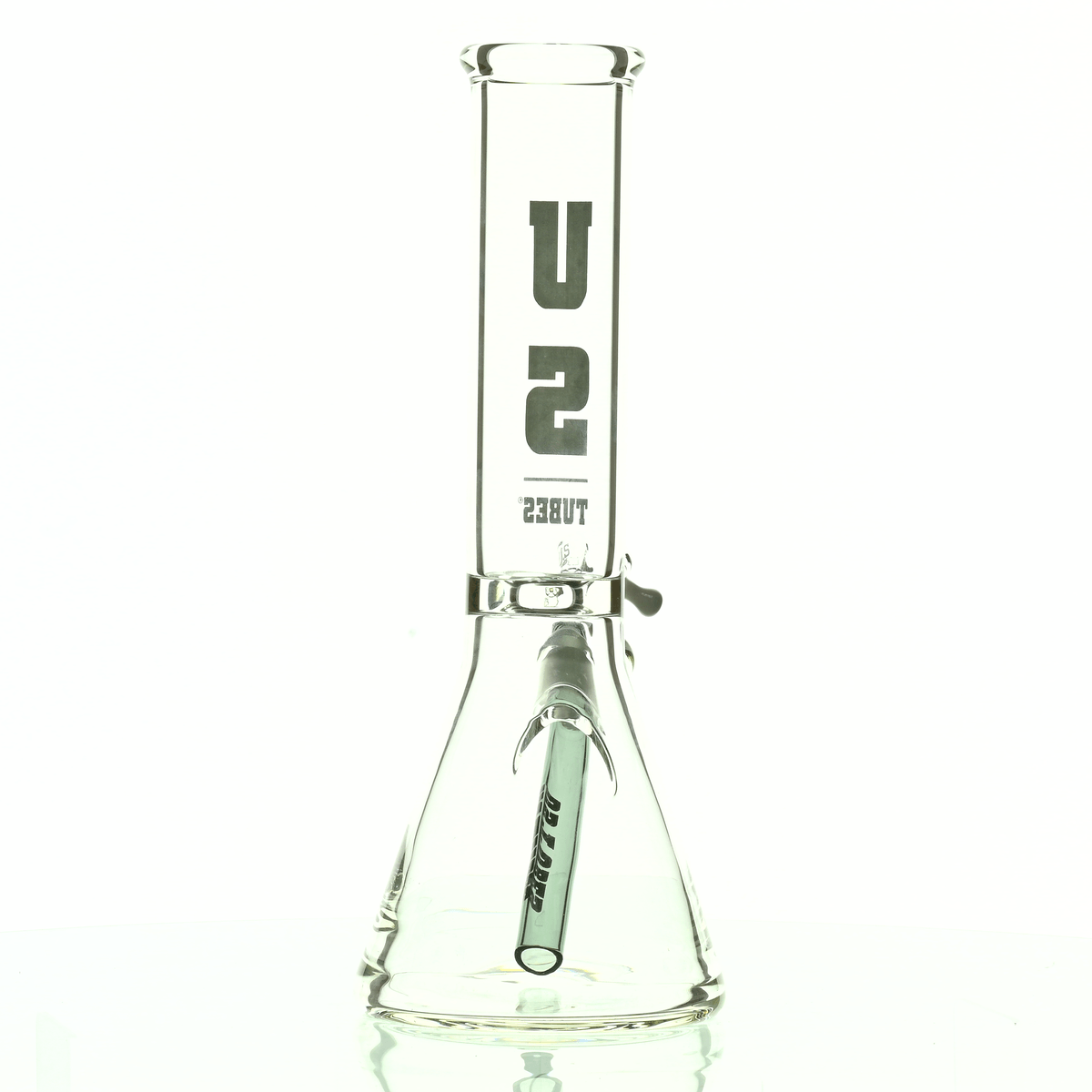US TUBES 12" BEAKER 55 DARK GRAY LOGO - Smoke Spot Smoke Shop