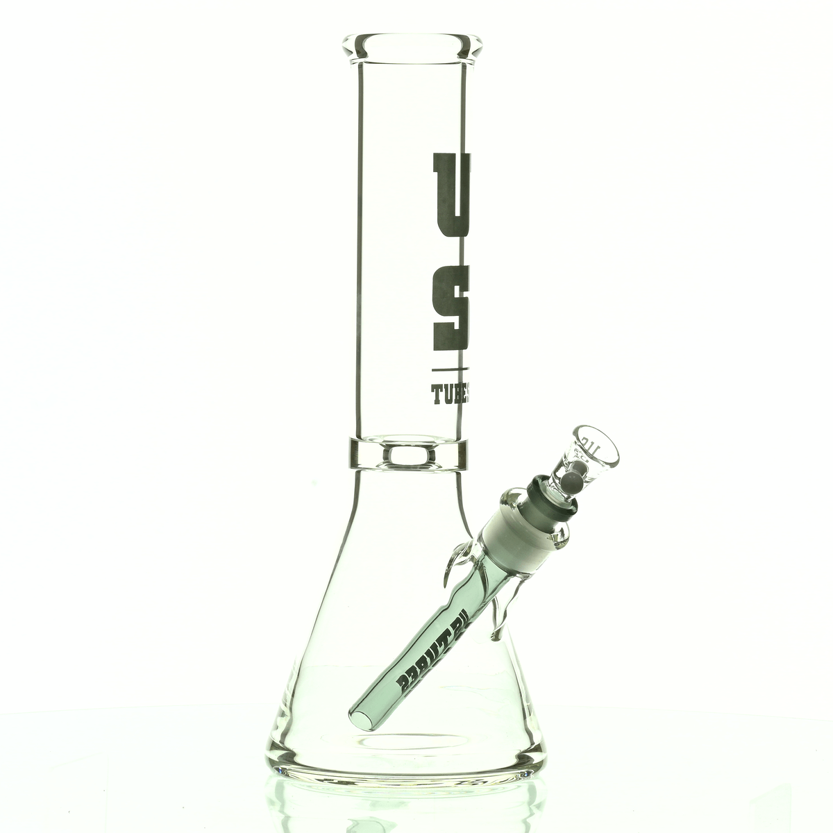 US TUBES 12" BEAKER 55 DARK GRAY LOGO - Smoke Spot Smoke Shop