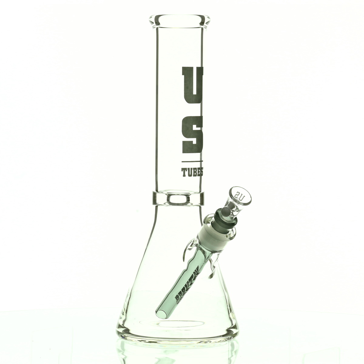US TUBES 12" BEAKER 55 DARK GRAY LOGO - Smoke Spot Smoke Shop