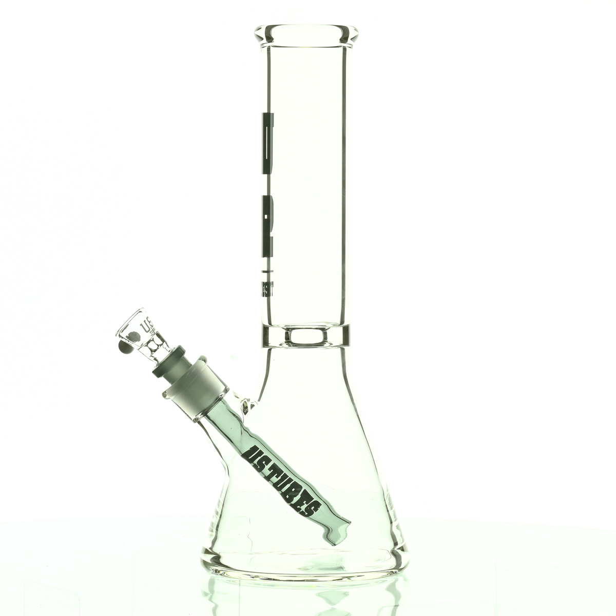 US TUBES 12" BEAKER 55 DARK GRAY LOGO - Smoke Spot Smoke Shop