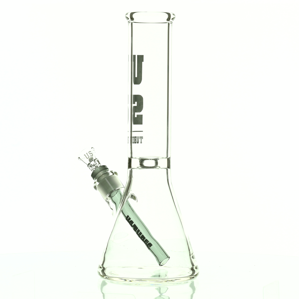 US TUBES 12" BEAKER 55 DARK GRAY LOGO - Smoke Spot Smoke Shop