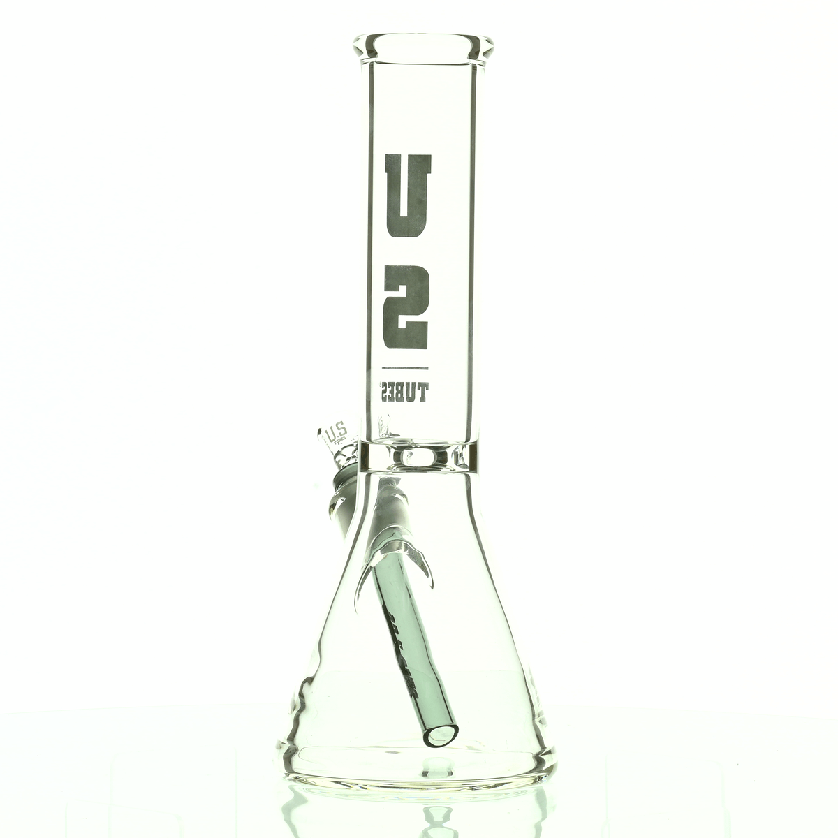 US TUBES 12" BEAKER 55 DARK GRAY LOGO - Smoke Spot Smoke Shop