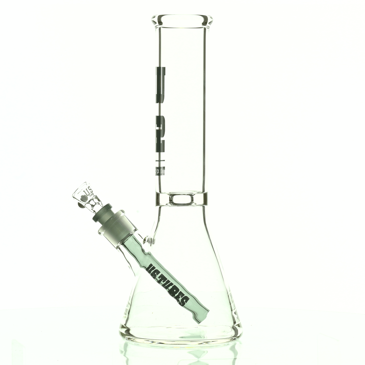 US TUBES 12" BEAKER 55 DARK GRAY LOGO - Smoke Spot Smoke Shop