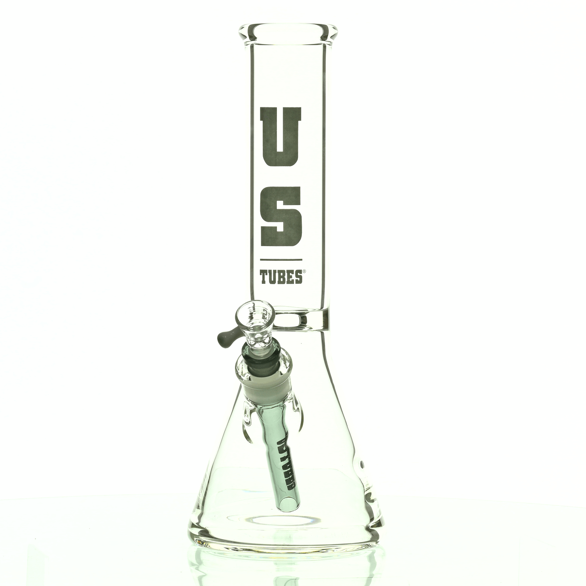 US TUBES 12" BEAKER 55 DARK GRAY LOGO - Smoke Spot Smoke Shop