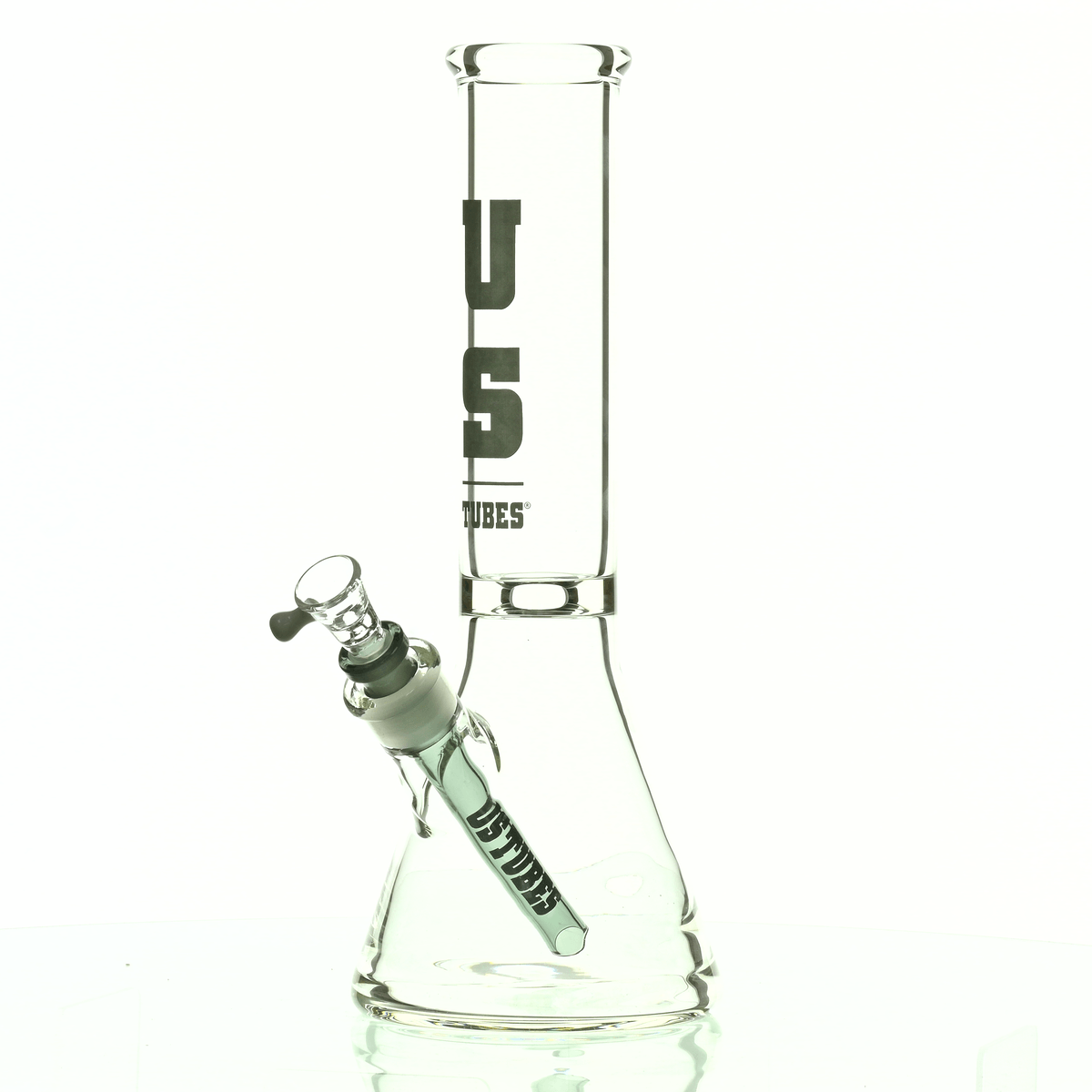 US TUBES 12" BEAKER 55 DARK GRAY LOGO - Smoke Spot Smoke Shop