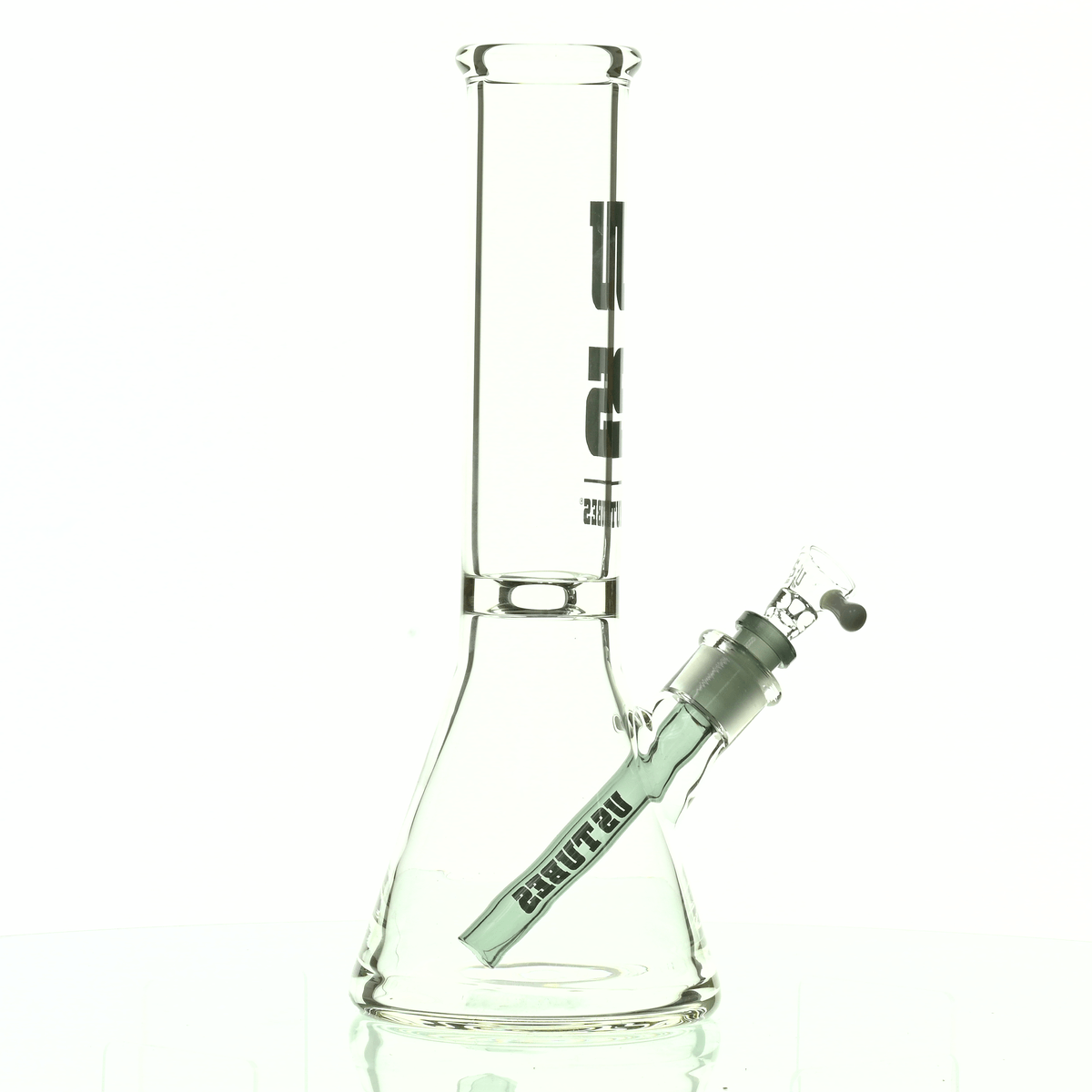 US TUBES 12" BEAKER 55 DARK GRAY LOGO - Smoke Spot Smoke Shop