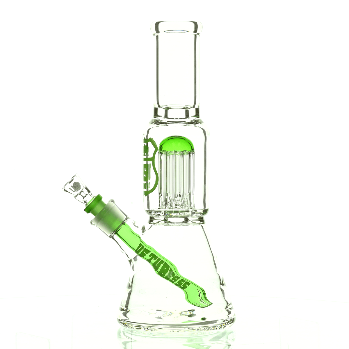 US TUBES 12" BEAKER W/10ARM TREE PERC GREEN - Smoke Spot Smoke Shop