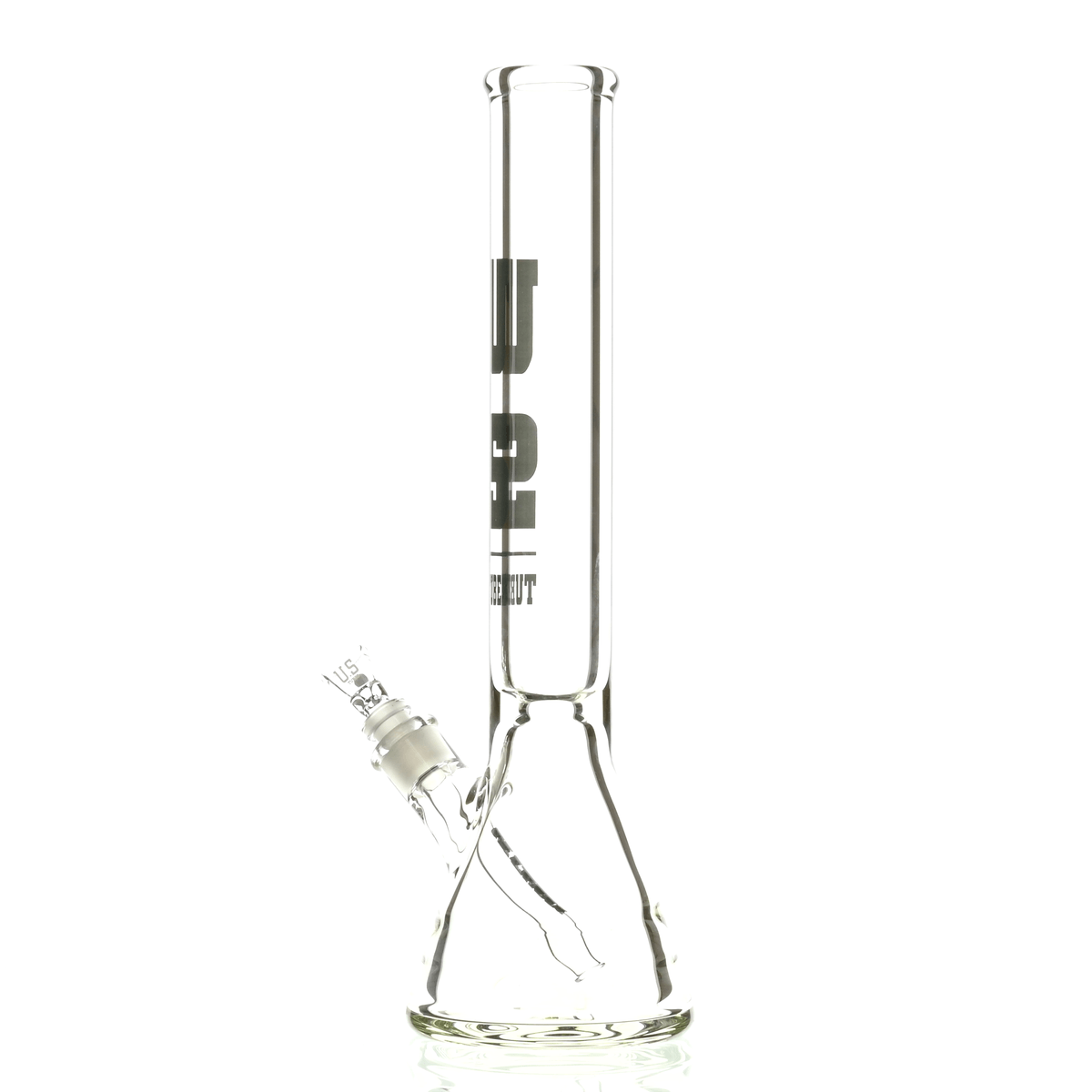 US TUBES 15" BEAKER DARK GRAY LOGO - Smoke Spot Smoke Shop