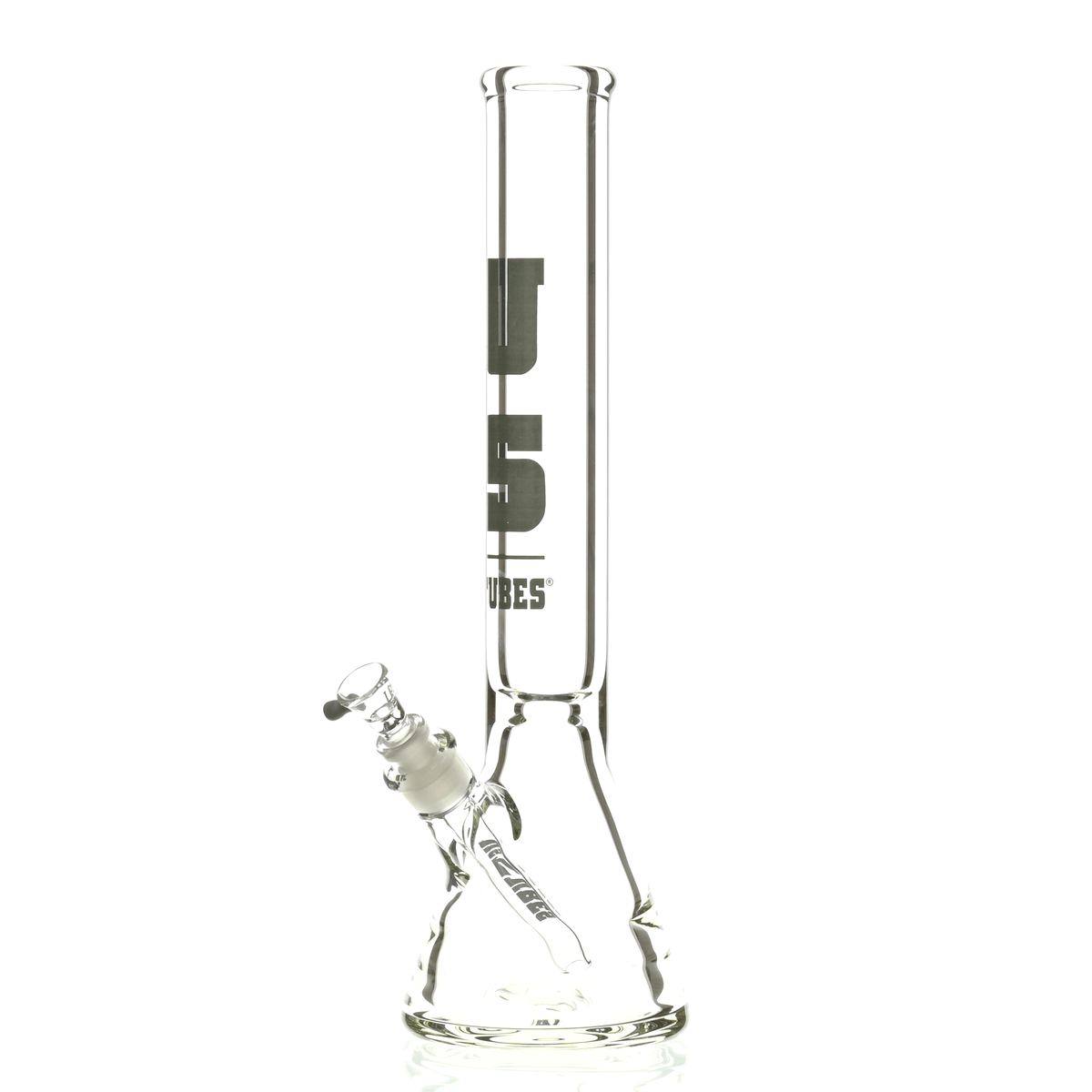 US TUBES 15" BEAKER DARK GRAY LOGO - Smoke Spot Smoke Shop